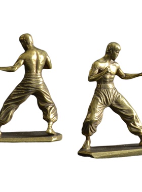 功夫巨星小摆件雕像桌面铜器纯铜