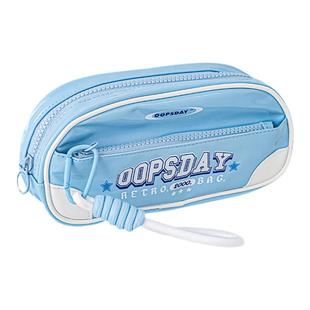 OOPSDAY漆皮透明笔袋女小学生2024新款文具袋设计感小众复古简约大容量文具盒女孩款高颜值带可视窗痛笔袋