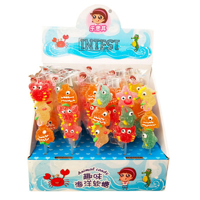 乐思其趣味果汁软糖38克/支儿童网红休闲零食小吃水果味棒棒糖果