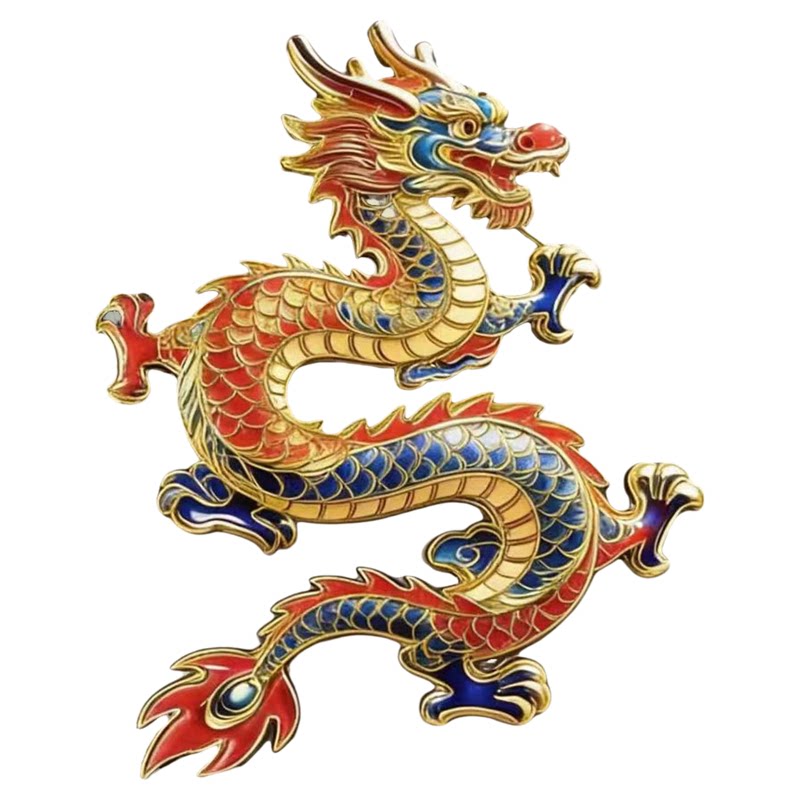 中国龙金属磁吸冰箱贴招财纳福镇宅冰箱装饰贴送家人朋友伴手礼物