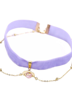 粉紫星球 日系少女可爱原宿软妹子项圈choker