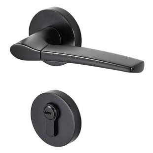 名门静音门锁室内卧室房间锁家用通用锁具木门金色美式分体门把手