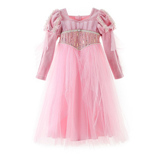 丢手绢童装美人鱼公主裙女童连衣裙原创春秋款女宝宝洋气生日礼服