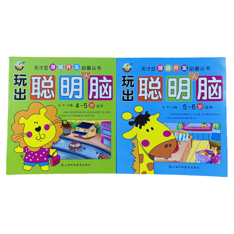 天才豆玩出聪明头脑益智游戏2册