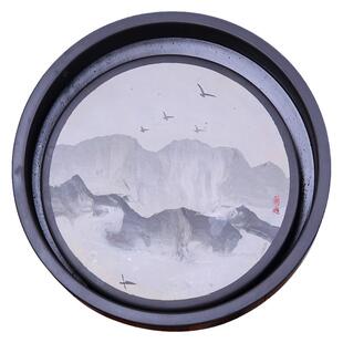 建水紫陶壶承紫陶干泡台茶道用配件/油画风干泡台 上上R06