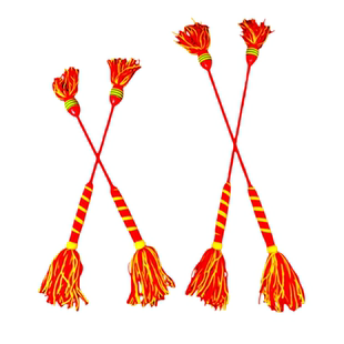 手工精品花漾鼓棒 流苏毛线鼓槌 花式鼓棒 舞蹈大鼓棒 花样打鼓棒