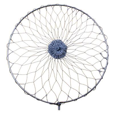 不锈钢可折叠实心网兜捞鱼网防挂