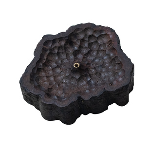 彩集堂 龙须藤木手工小香插 实木侘寂禅意熏香炉创意线香插盘底座