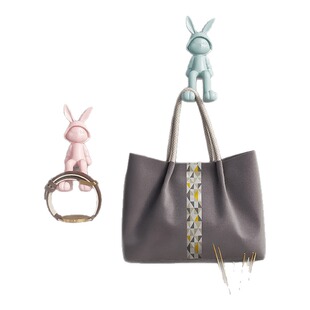 可爱兔子入户玄关门后挂钩卧室儿童房卡通装饰墙壁帽子衣服挂衣钩