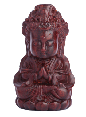 手工观音吊坠南木匠印度小叶紫檀