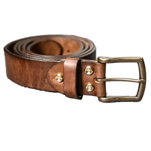 手工制作美式做旧复古黄铜代购真皮耐用简约工装牛仔裤皮带腰带男