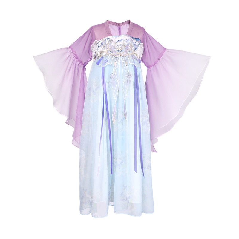 本格汉服女童夏紫烟连衣裙襦裙