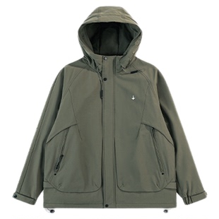 黑劲大码男装冬季厚款保暖连帽羽绒服胖子加肥加大三防户外外套