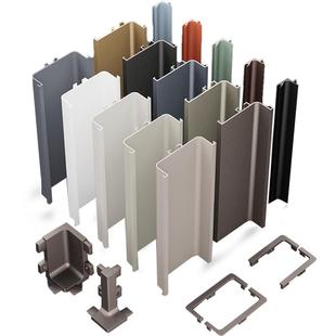 隐形橱柜免拉手柜体U型槽加厚铝合金型材厨房L型上中下柜门无拉手