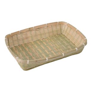 竹编四方收纳筐竹青精编农家蔬果收纳篮零食点心筐超市收纳整理筐