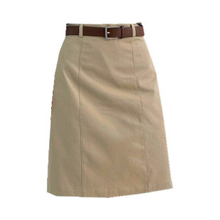 卡其色西装半身裙中裙女春夏大码高腰遮胯直筒包臀裙小个子a字裙