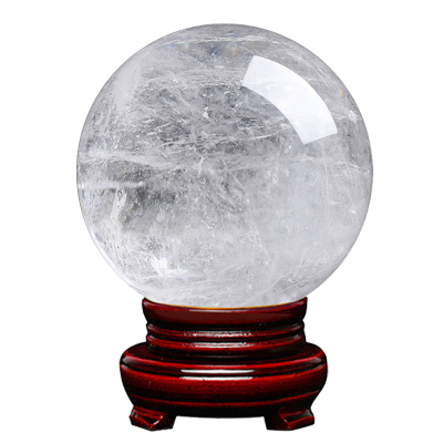 矿区直销巴西纯天然白水晶球摆件