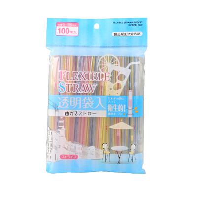 日本冷饮热饮塑料胶吸管独立包装