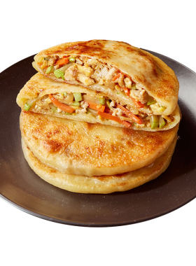 千味西葫芦鸡蛋饼牛肉饼煎饼早餐