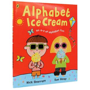 现货 英文原版绘本 Alphabet Ice Cream A fantastic fun-filled ABC 名家Nick Sharratt绘本 吴敏兰书单 英文字母学习书alphabet