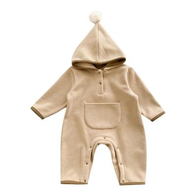 婴儿连体衣加绒加厚外出服新生儿宝宝衣服新款秋冬季保暖爬爬服潮