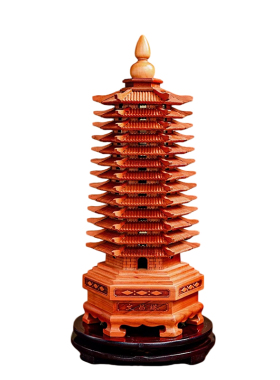 桃木文昌塔摆件13层9层学生用的