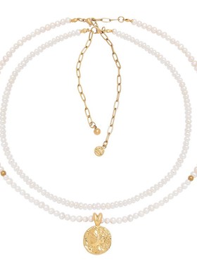 希腊女神双层珍珠项链