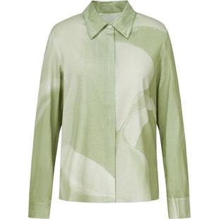 【精工系列】LESS春双层翻领艺术感拓印花桑蚕真丝衬衫2O3214250