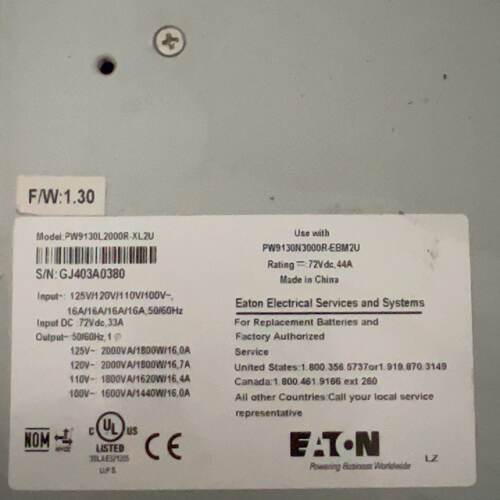溢价-EATONUPS电源PW9130i2000R-XL2U