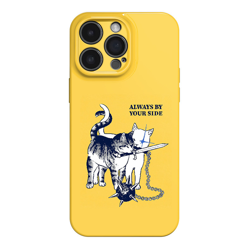 双猫剑行 复古Y2K潮酷风适用苹果iphone17手机壳华为pura70小米15荣耀x50红米k80小众vivox200新款一加ACE5