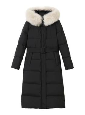 【王楚然同款】朗姿霍尔多巴吉鹅绒狐狸毛领女2024冬季新款羽绒服