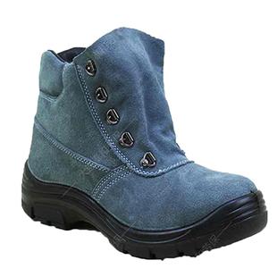 电焊工专用劳保鞋翻毛牛皮连舌春秋高帮耐高温包钢头防砸烫工作鞋