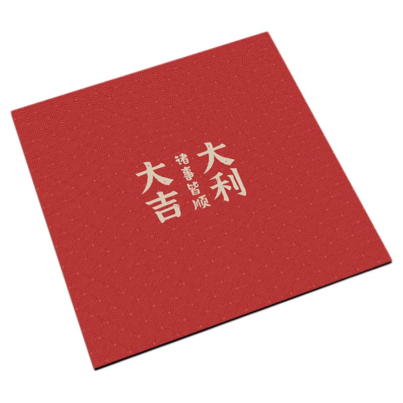 正方形地垫卫生间吸水垫红色喜庆