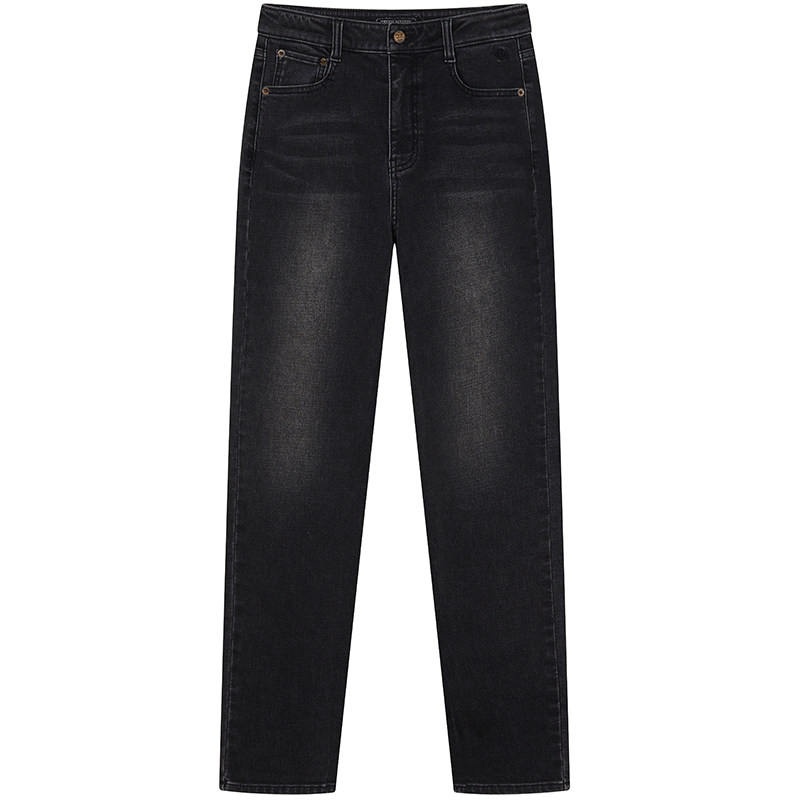 TeenieWeenie小熊女装牛仔裤秋冬季简约日常舒适修身小脚裤长裤