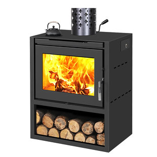壁炉真火木柴带烤箱农村家用壁炉燃木柴铸铁冬天室内柴火取暖炉子