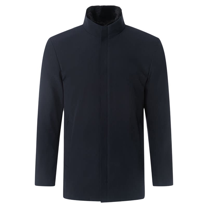 梦特娇90白鸭/獭兔毛领]羽绒服男