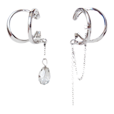 小众独特流苏链条耳环女