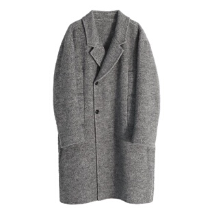 Mind Bridge秋冬新款韩版呢子外套高级感双面羊毛呢大衣男中长款