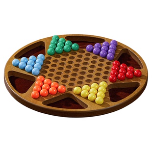 跳棋高档玻璃球跳跳棋儿童益智弹子大人版老式大号弹珠波子棋木质