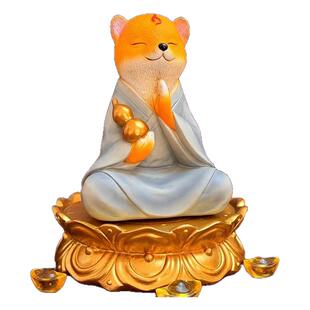 黄鼠狼黄大仙真身摆件堂口办公室居家桌面装饰品禅意茶宠车载内饰