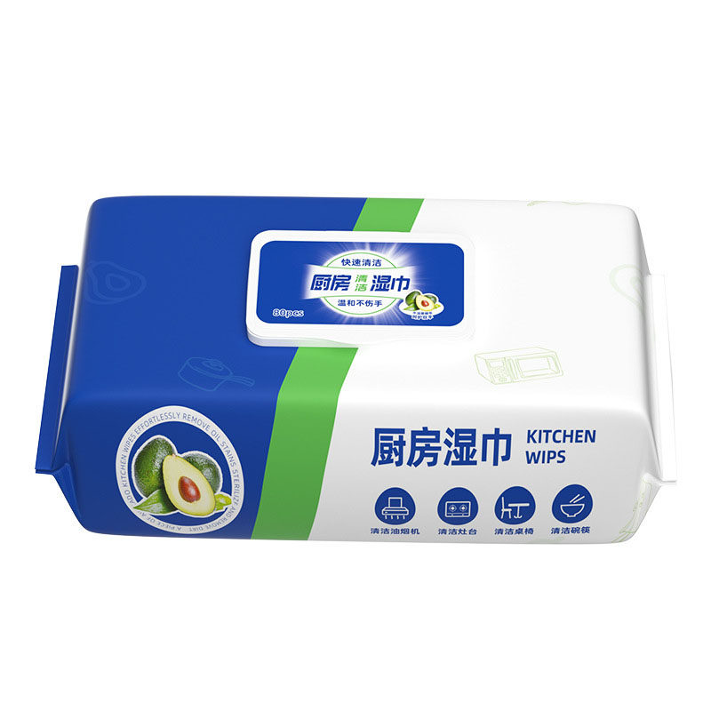 厨房湿巾去油污强力清洁加大加厚