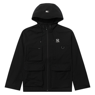 MLB正品男装女装梭织外套25新款户外宽松运动服休闲夹克3AWJB0554