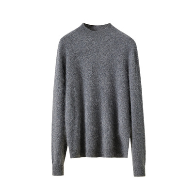 春竹羊绒羊毛半高领拉毛女毛衫