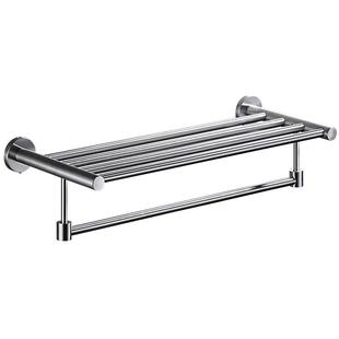 毛巾架304不锈钢免打孔卫生间加厚浴巾架浴室高端卫浴架子置物架
