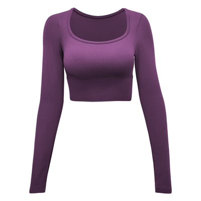 蓝小可修身瑜伽服上衣