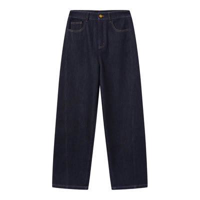 FINITY菲妮迪牛仔裤2025年冬季新款简约气质直筒棉质宽松长裤女士