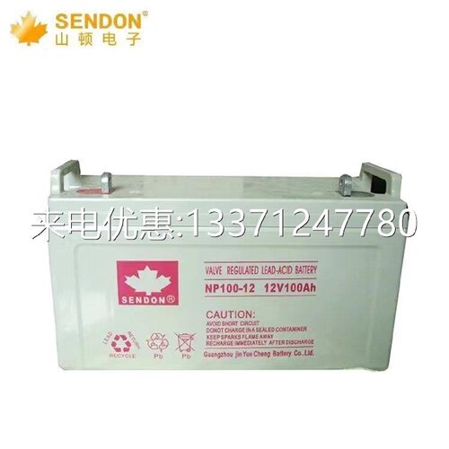 山顿6GFM12100SENDON蓄电池12V100AH阀控密封式铅酸胶体免维