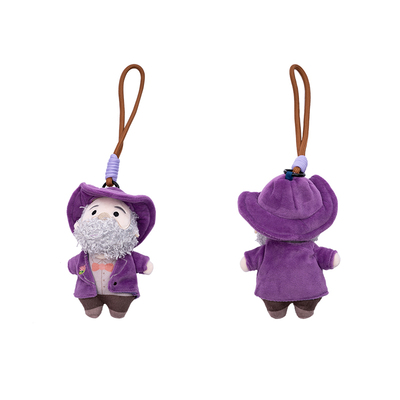 印象派梵高自画像毛绒玩偶挂件莫奈睡莲挂饰包挂