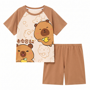 男童夏季短袖帅气家居服套装