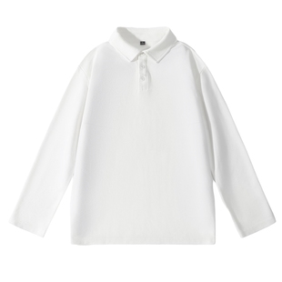 班尼路S&K白色内搭POLO衫男秋冬季男款翻领重磅男士翻领长袖t恤LF